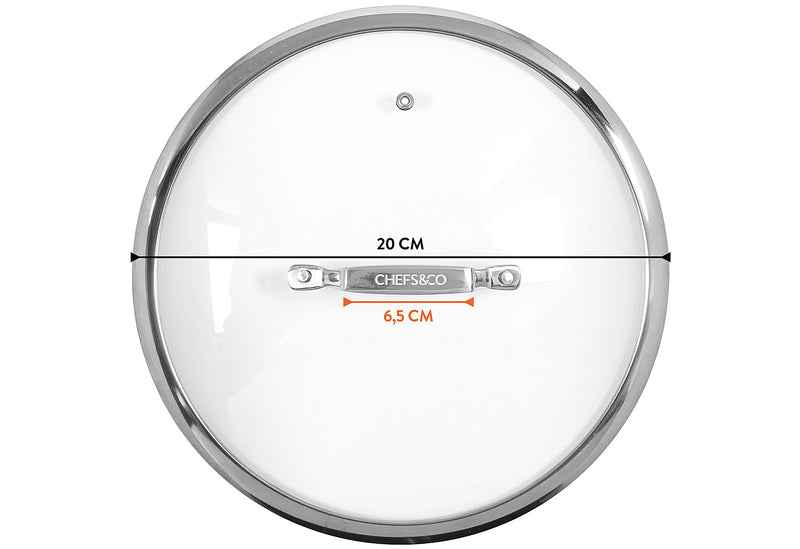 CHEFS&CO Glasdeckel 20cm