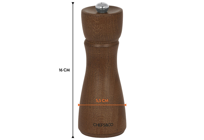 CHEFS&CO Pfeffer-/Salzmühle Buche lackiert 16cm