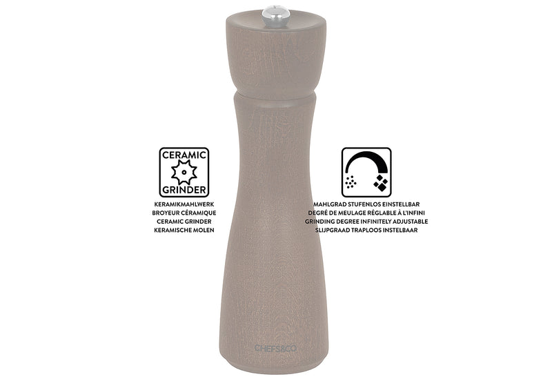 CHEFS&CO Pfeffer-/Salzmühle Buche lackiert 20cm