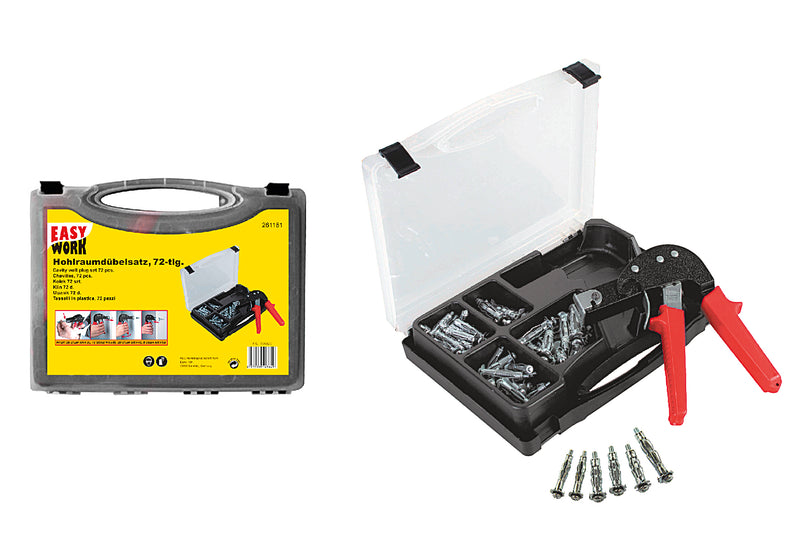 Hohlraumdübelsatz 72-tlg.