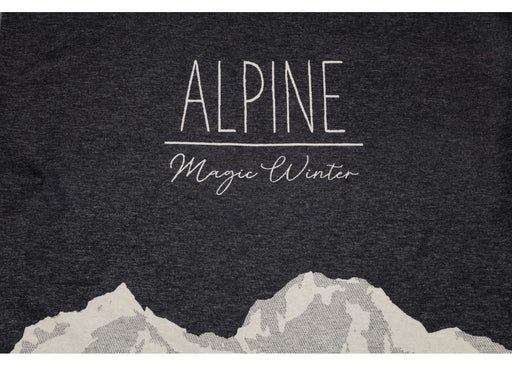 Baumwolldecke "ALPINE Magic Winter" anthrazit / 200x140 cm