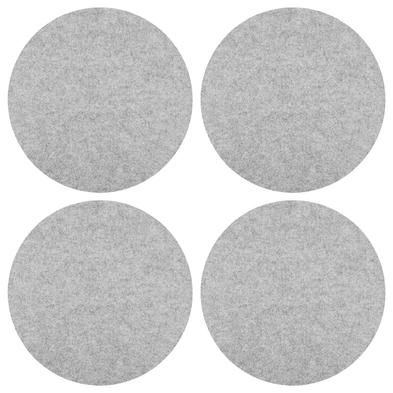 Platzset Gilde Handwerk, rundes 4er Tischset, 35cm Durchmesser, Material aus Filz, waschbar, in Hellgrau