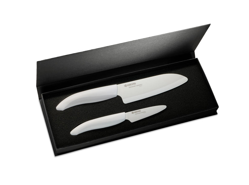 GEN Geschenkset, weiß: Schäl- und Santoku-Keramikmesser