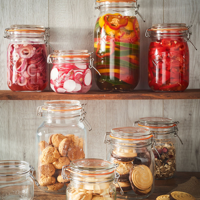 Quadratisches Bügelverschluss Glas, 2 Liter