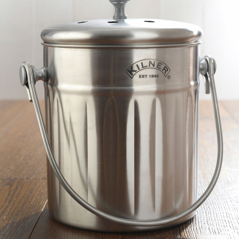 Küchenkomposter, Edelstahl, 2 Liter