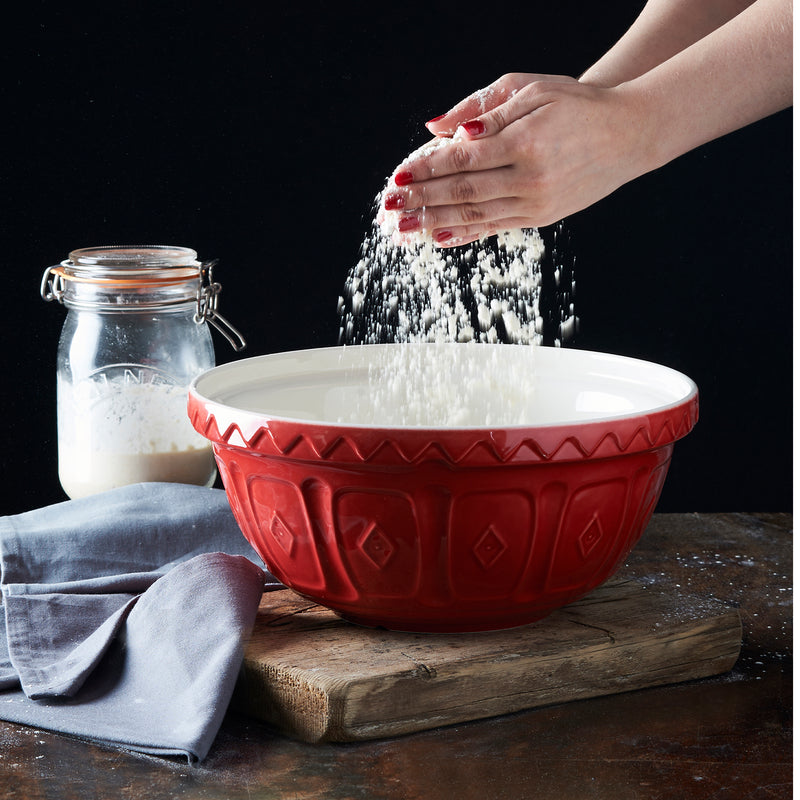 Nachhaltige Rührschüssel aus Steingut - ideal auch als Obst- und Salatschale - in frischen Farbtönen