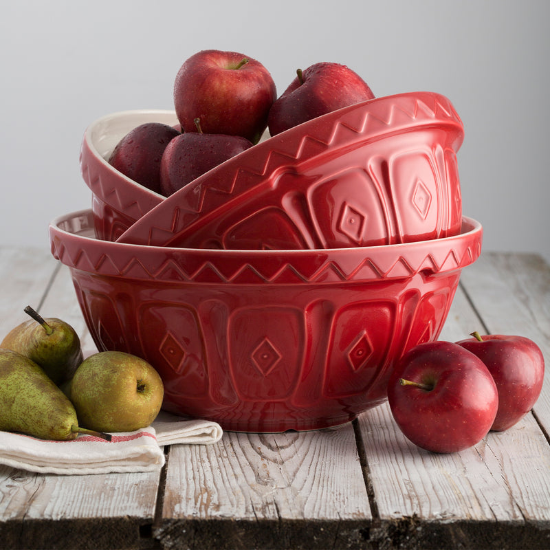 Nachhaltige Rührschüssel aus Steingut - ideal auch als Obst- und Salatschale - in frischen Farbtönen