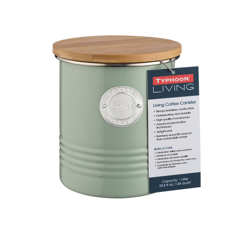 LIVING COLLECTION,Vorratsbehälter, Kaffee, pastellgrün, 1 Liter