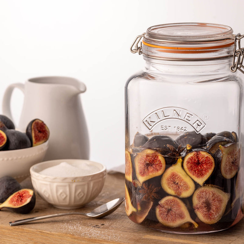 Einkochglas, Bügelverschluss, eckig, 3L