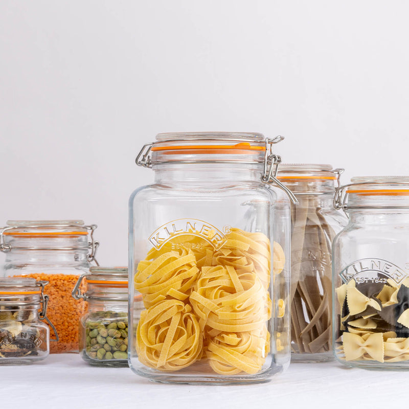 Einkochglas, Bügelverschluss, eckig, 3L