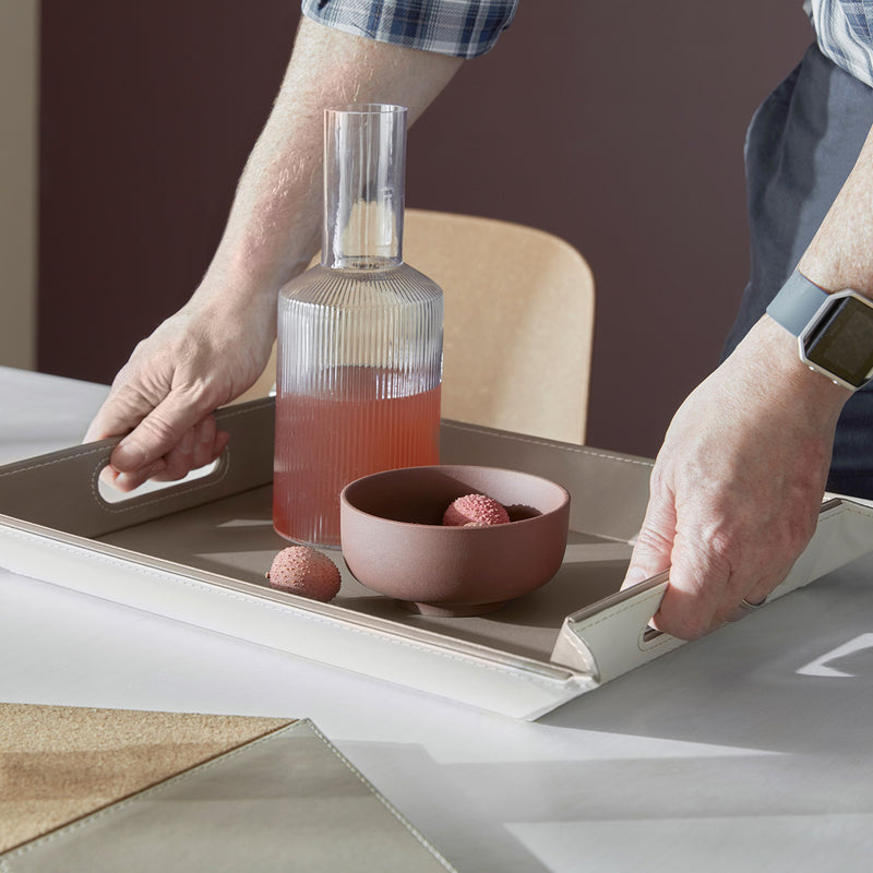 DUO - Wendetablett, Weiss/Taupe, klein