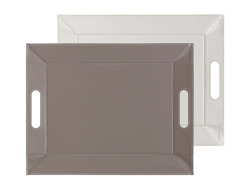 DUO - Wendetablett, Weiss/Taupe, klein