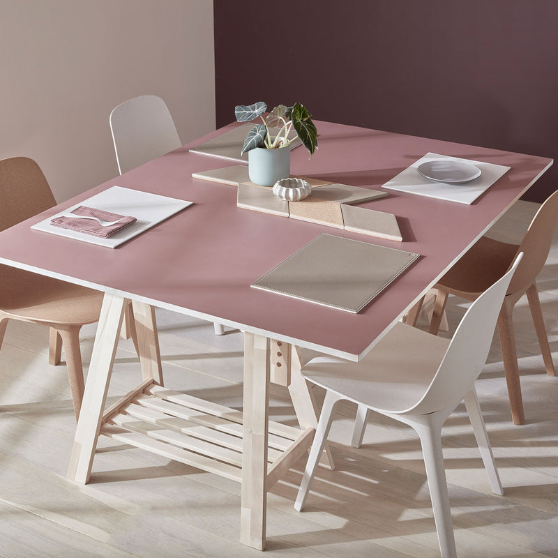 DUO - Platzset rechteckig, Taupe/Weiß