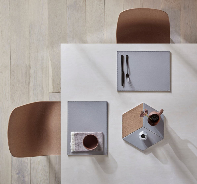 DUO - Platzset rechteckig, Grau/Weiß