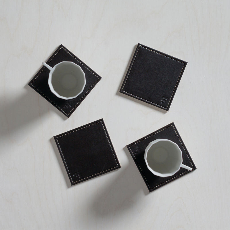 DUO - Untersetzer Grau/Schwarz, 4er Set