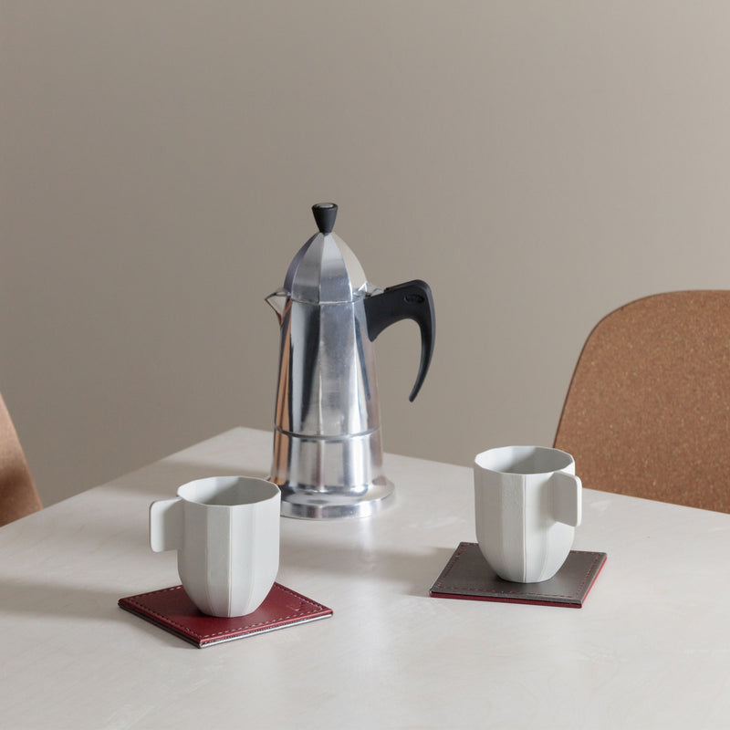 DUO - Untersetzer Burgund/Anthrazit, 4er Set