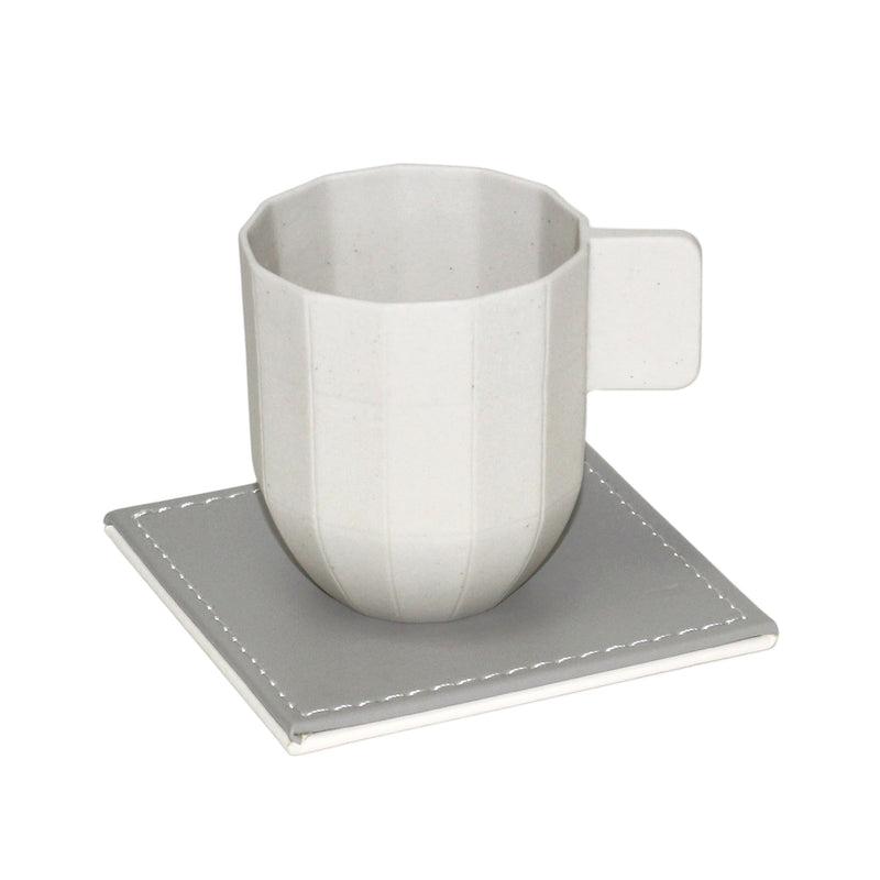 DUO - Untersetzer Grau/Weiß, 4er Set