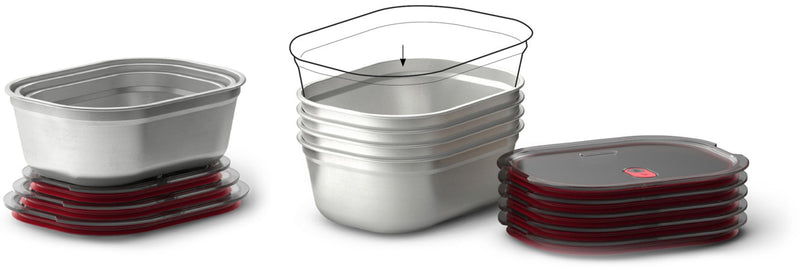 Multifunktions-Boxen-Set, 600 + 900 + 1200 ml