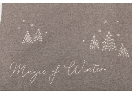 Überwurf "Magic of Winter" schlamm / 200x135 cm