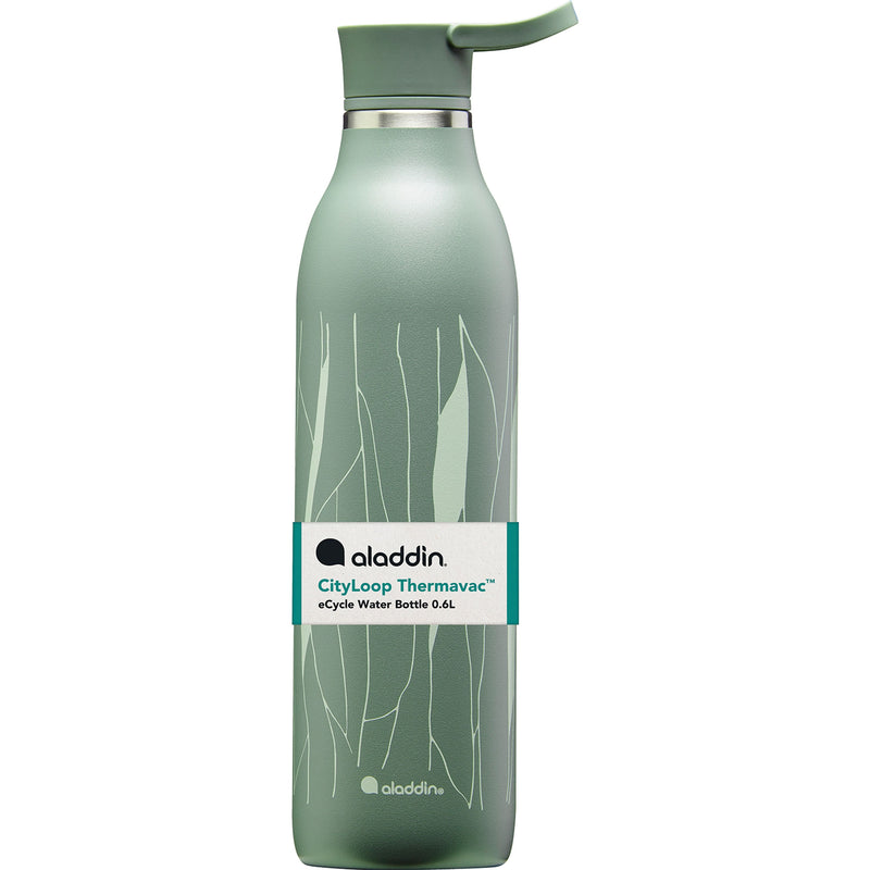CityLoop Isolierflasche, 0,6L, Salbei-Grün + Print