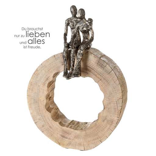 Skulptur"Together"bronze Holz/Alu. H.39cm