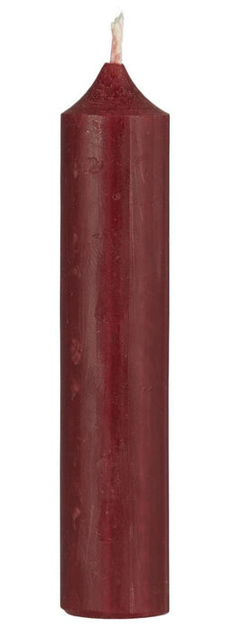 8er Pack tolle im Vintage-Stil rustikale Stabkerzen im Landhauslook. Farbe ' Bordeaux Rustic '  2,2 cm Durchmesser, Höhe 11 cm, 4 Stunden Brennzeit