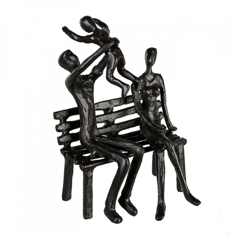 Themen Figur, Skulptur mit Spruch und Weisheit, „  WER PAUSEN MACHT, HAT MEHR VOM LEBEN  “ , aus Eisen BRÜNIERT, durch wundervolles Design in Szene gesetzt, 16 x 11 x 10 cm, tolle Geschenkidee