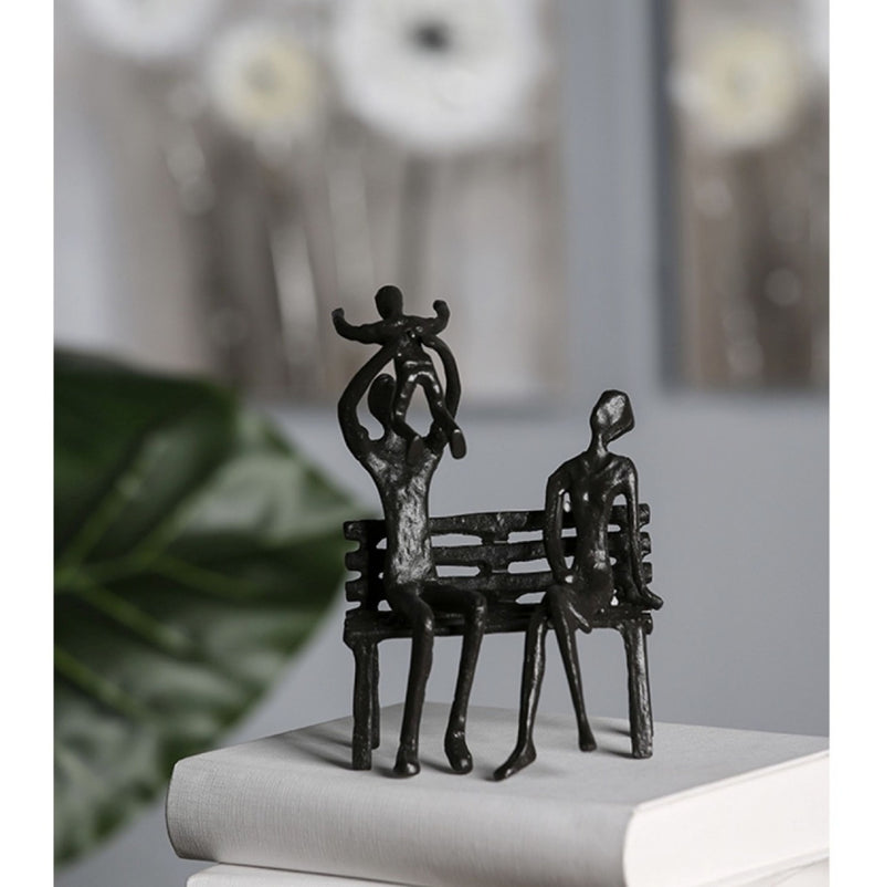 Themen Figur, Skulptur mit Spruch und Weisheit, „  WER PAUSEN MACHT, HAT MEHR VOM LEBEN  “ , aus Eisen BRÜNIERT, durch wundervolles Design in Szene gesetzt, 16 x 11 x 10 cm, tolle Geschenkidee