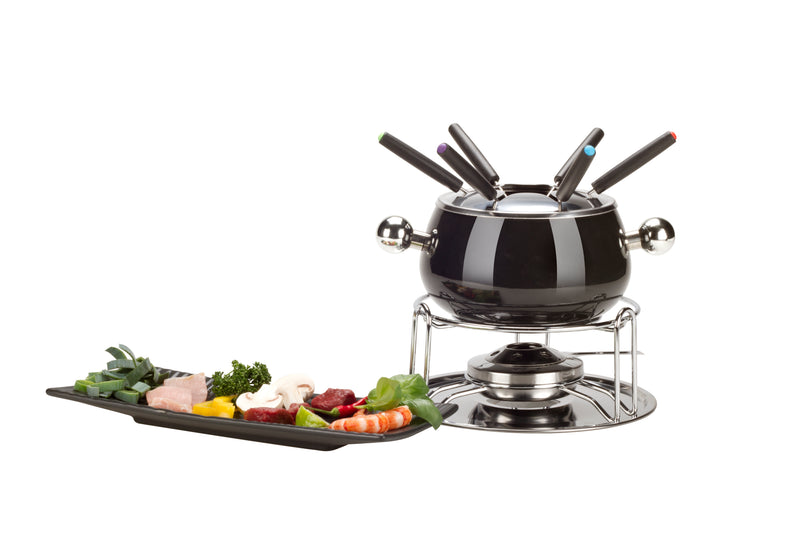 NOUVEL Fondue-Set Noir für Gemüse und Fleisch Ø14cm schwarz