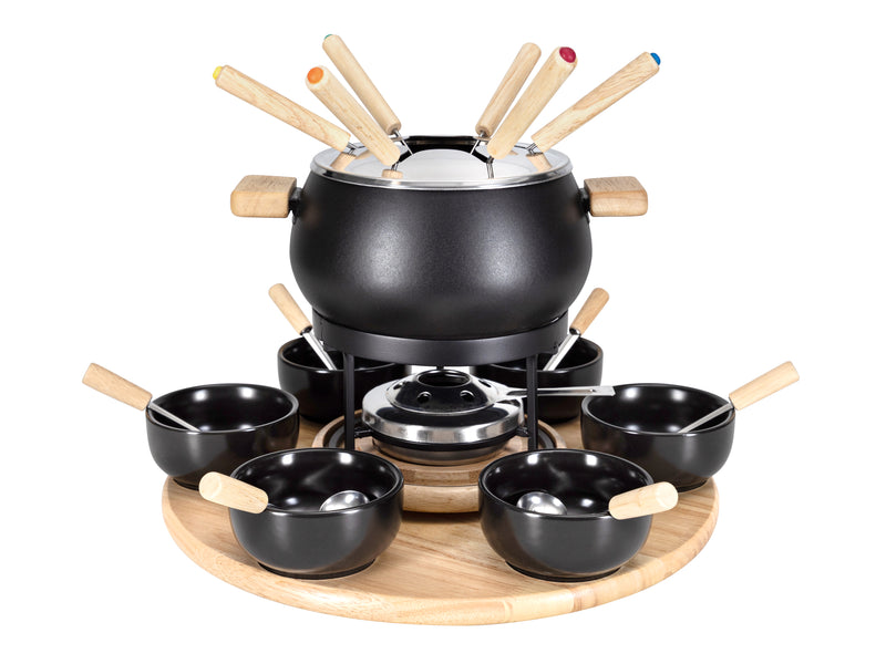 NOUVEL Fondue-Set Mila für Gemüse und Fleisch 21tlg schwarz