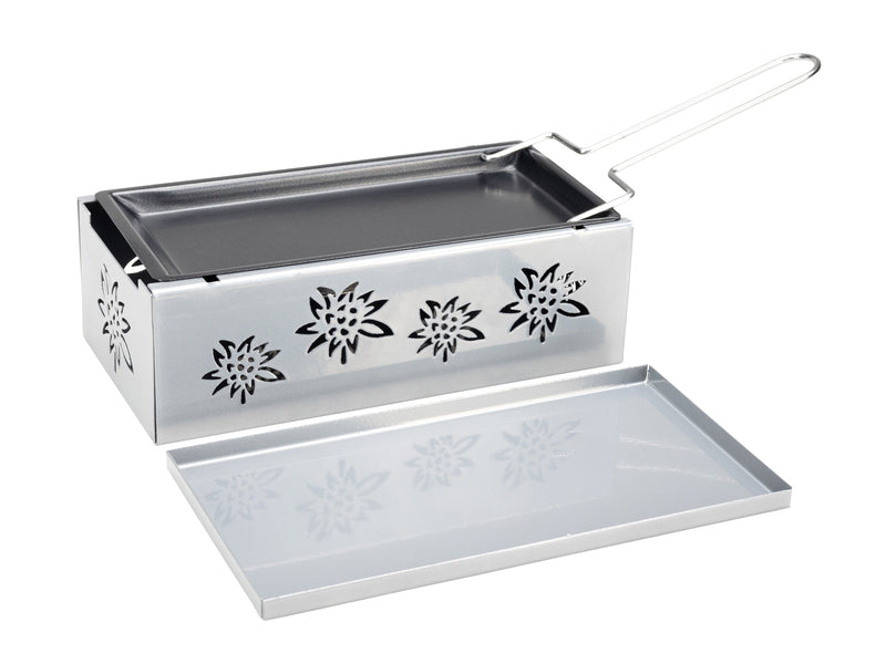 NOUVEL Raclette mit Rechaudkerzen Box-Edelweis Edelstahl 7tlg