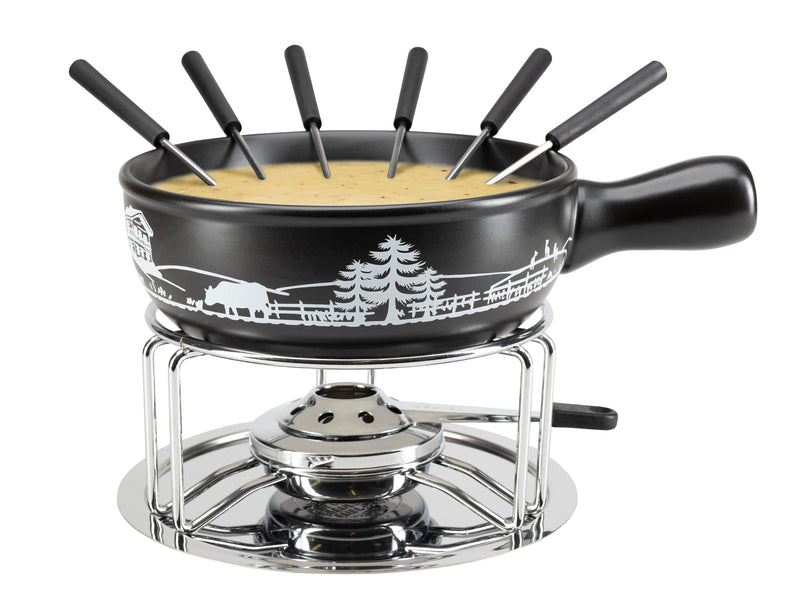 NOUVEL Käsefondue-Set Wiese 9tlg. schwarz