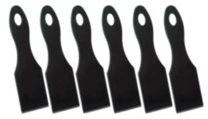 METALTEX Raclettespachtel 14x4cm schwarz 6 Stück