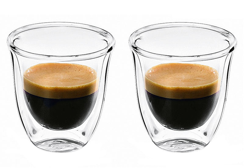 DELONGHI Espressogläser doppelwandige Espresso Thermogläser 60 ml 2er Set