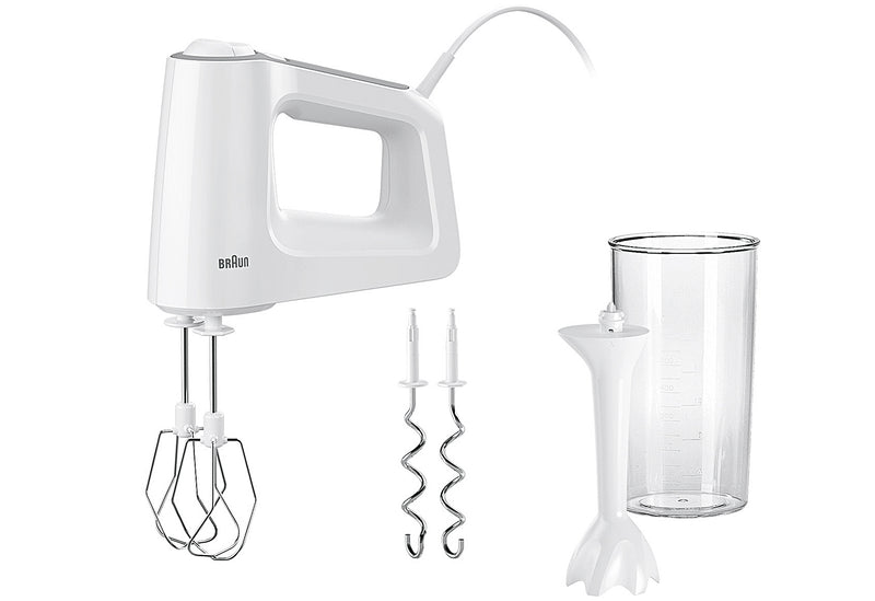 BRAUN Handmixer HM 3105  Mixfuß 500Watt weiß