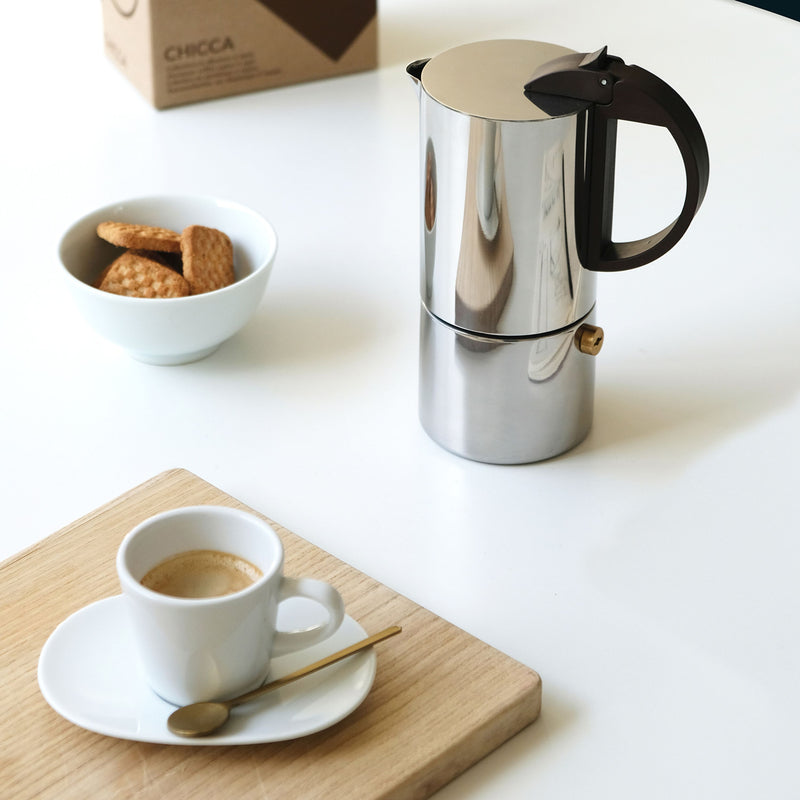 CHICCA - Espressokocher, Edelstahl, 3 Tassen