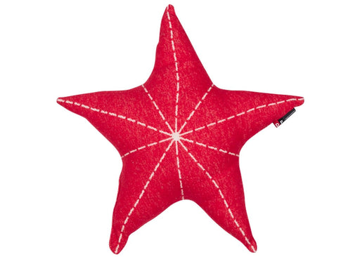 gefülltes Kissen "Stern" rot / 45x45 cm