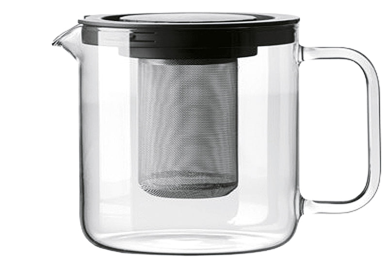BOHEMIA CRISTAL Teekanne mit Metallsieb und Kunststoffdeckel 1,3 l