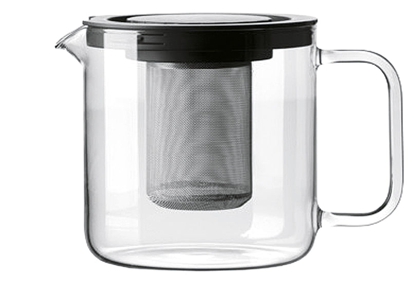 BOHEMIA CRISTAL Teekanne mit Metallsieb und Kunststoffdeckel 1,3 l