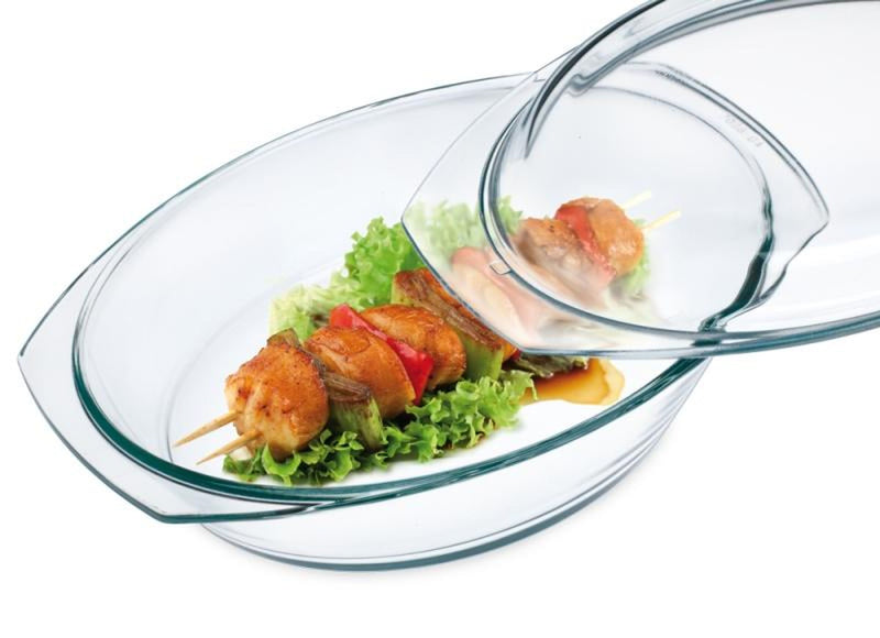 SIMAX Schüssel oval mit flachem Deckel 2,4 l 32x20cm