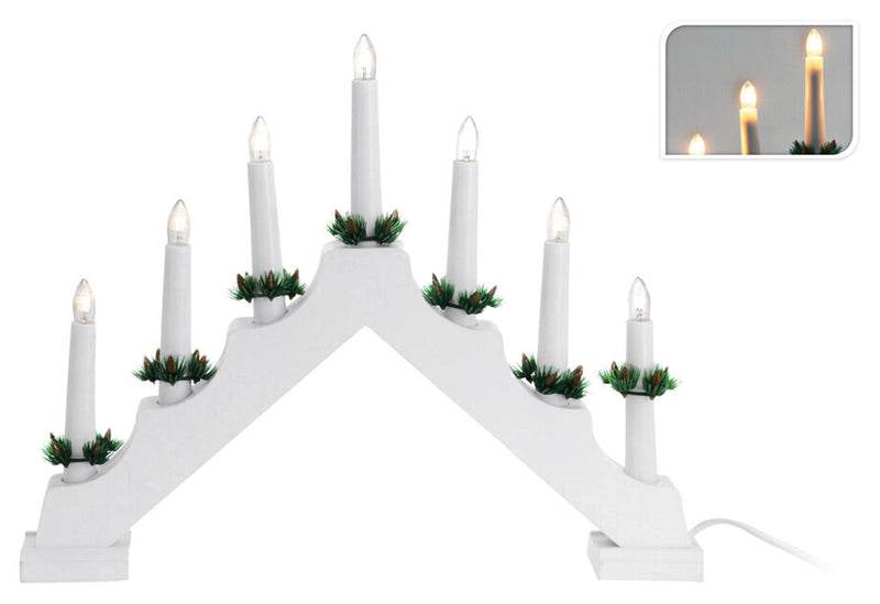 Stimmungsleuchter 7 flammig weiß