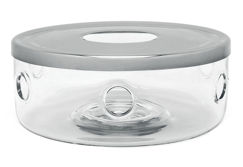 BREDEMEIJER Teewärmer Glas mit Edelstahlplatte
