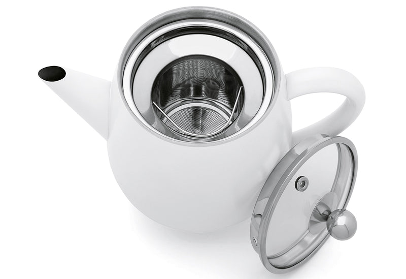 BREDEMEIJER Teekanne Duet Eva 1,1l matt weiß