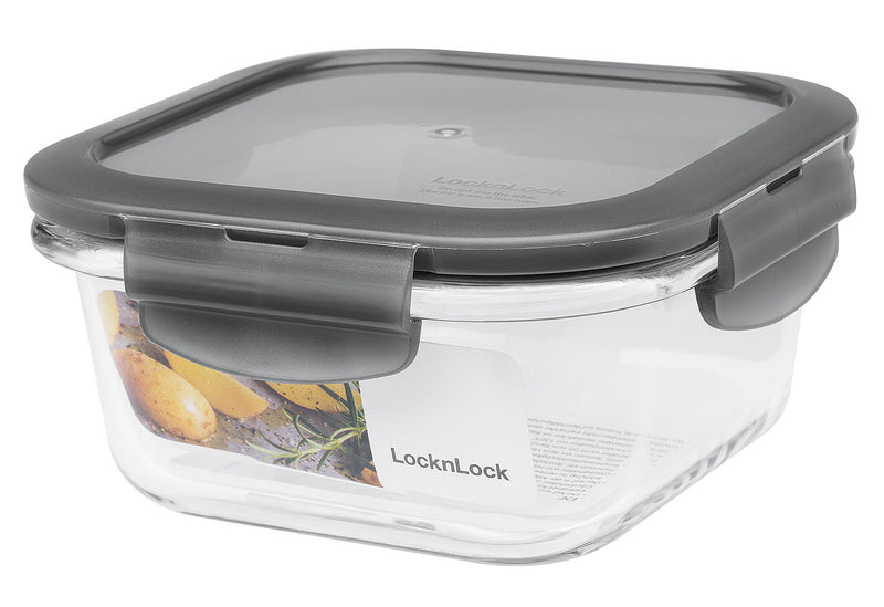 LOCK&LOCK Frischhaltedose Boroseal quadratisch 500ml 14x14x6,7cm