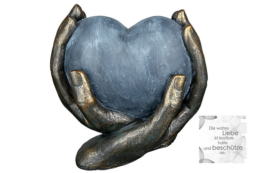 Skulptur"Herz in Händen"Poly