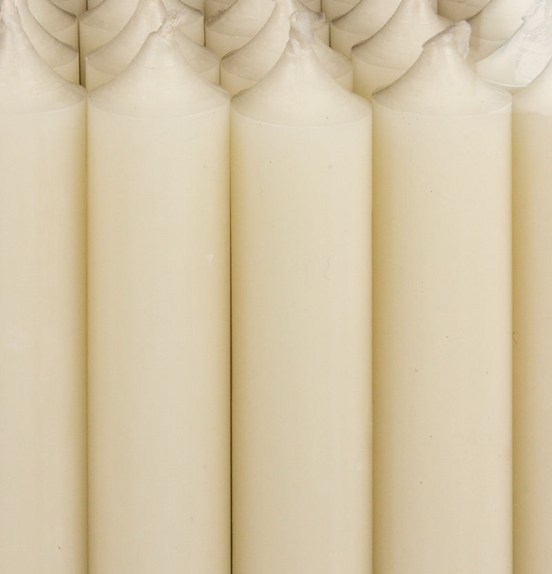 11cm Stabkerzen 10er Set im eleganten Stil, Farbe ELFENBEIN, natürliches Design mit 2,2 cm Durchmesser, Höhe 11 cm, ca. 4 Stunden Brennzeit, Ruß- und tropffrei, Hoher Neidfaktor.