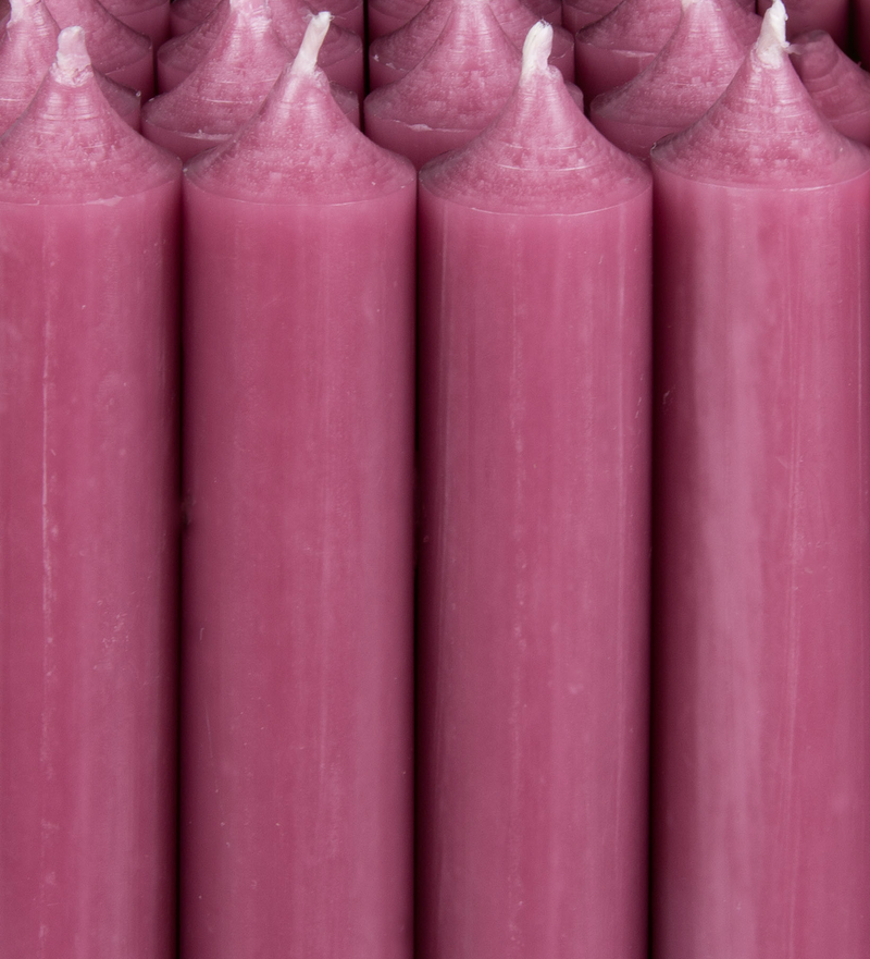 11cm Stabkerzen 10er Set im eleganten Stil, Farbe ALTROSA, natürliches Design mit 2,2 cm Durchmesser, Höhe 11 cm, ca. 4 Stunden Brennzeit, Ruß- und tropffrei, Hoher Neidfaktor