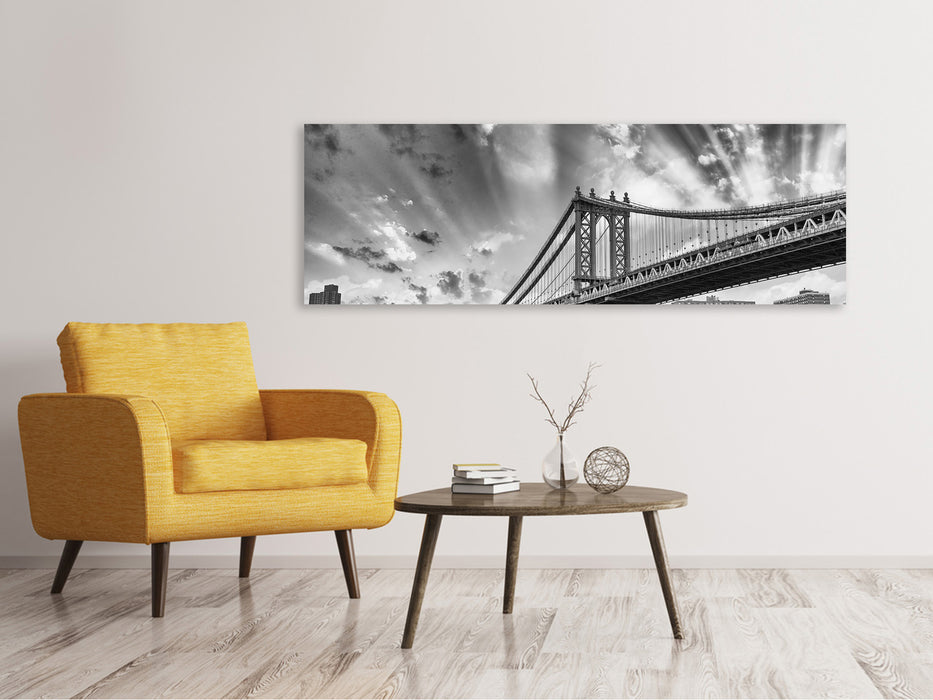 Leinwandbild Panorama Manhattan Bridge