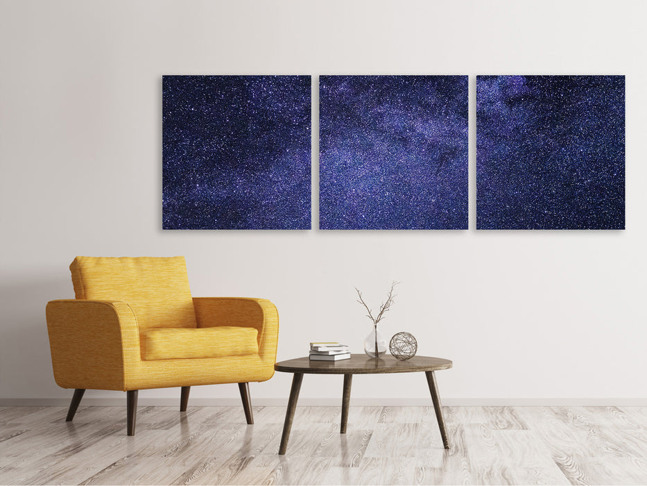 Panorama Leinwandbild 3-teilig Eine Million Sterne