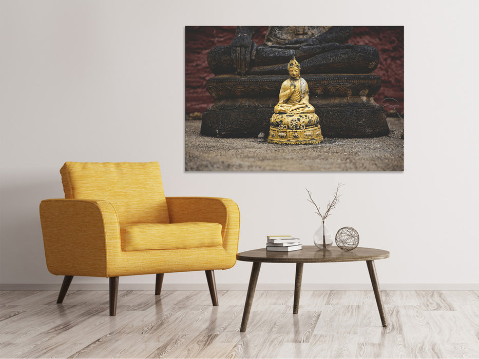 Leinwandbild Antiker Buddha